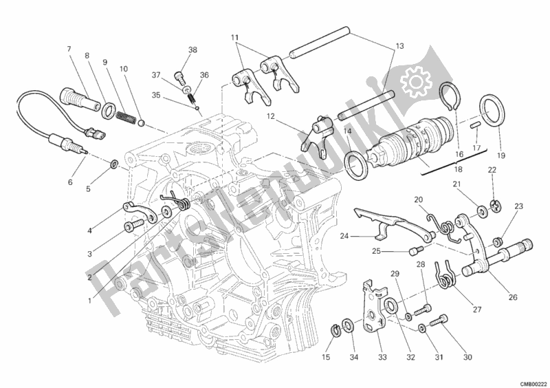Alle onderdelen voor de Schakelmechanisme van de Ducati Multistrada 1100 S 2008